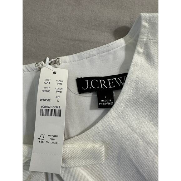 J.Crew Bow-Front Shift Linen Dress size Large - Picture 4 of 5